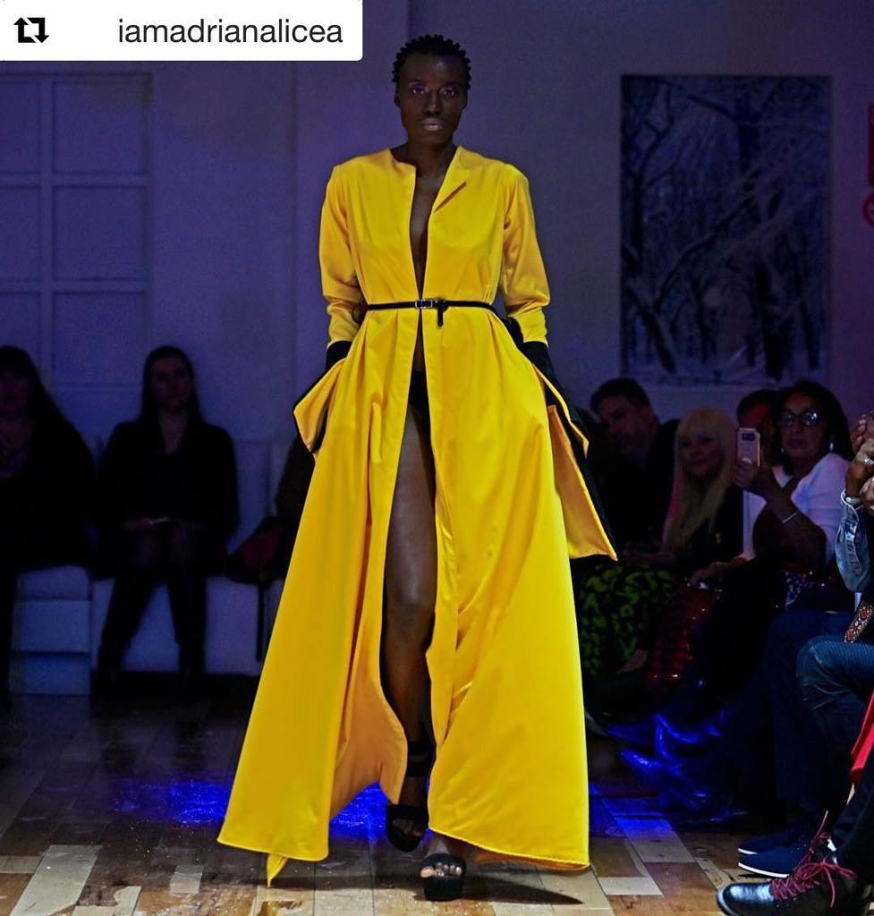 Jamaican International Model Kesha Black at Adrian Alicea Fall 2019 NYFW