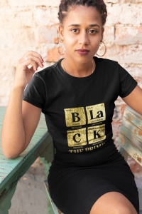 Black is the Prime Element Gold Comfort Tee